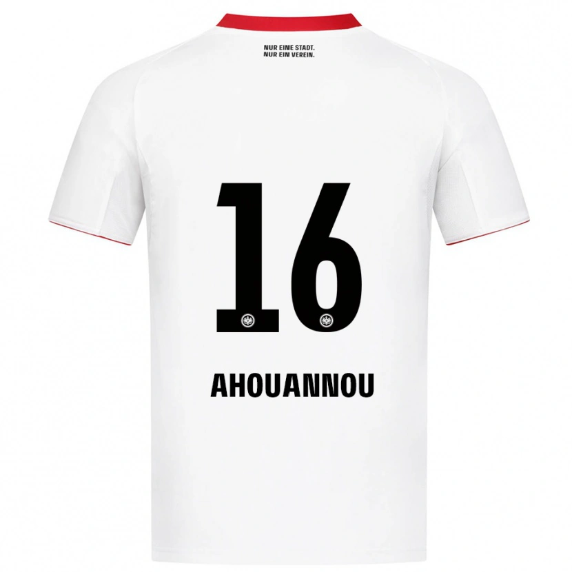 Danxen Kinder Yannis Ahouannou #16 Weiß Rot Auswärtstrikot Trikot 2025/26 T-Shirt Österreich