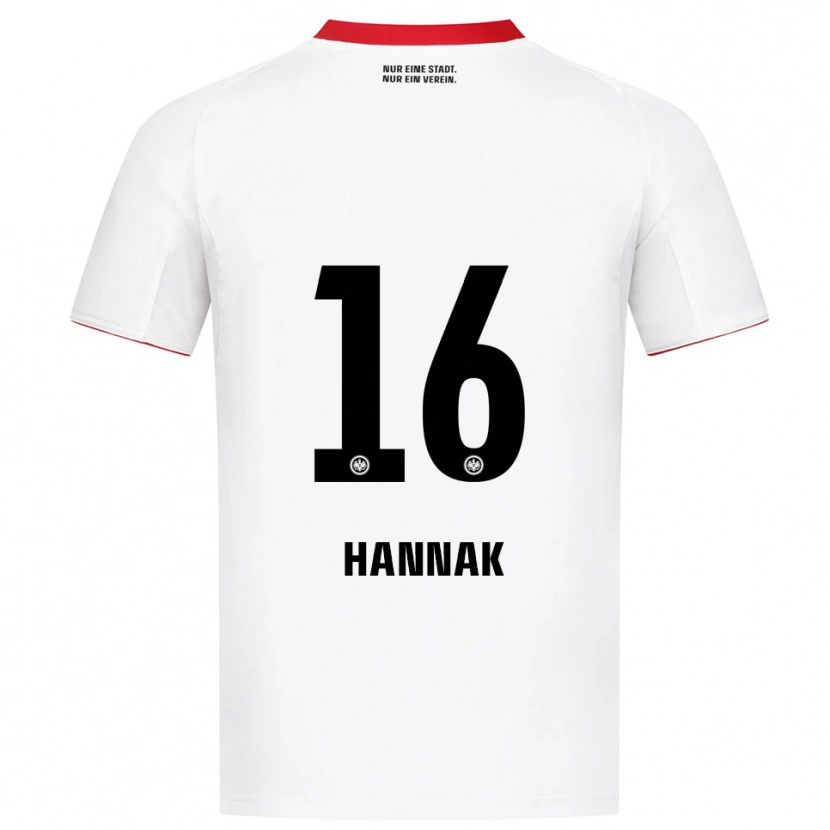 Danxen Kinder Tim Hannak #16 Weiß Rot Auswärtstrikot Trikot 2025/26 T-Shirt Österreich