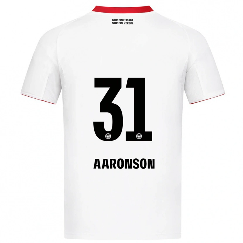 Danxen Kinder Paxten Aaronson #31 Weiß Rot Auswärtstrikot Trikot 2025/26 T-Shirt Österreich