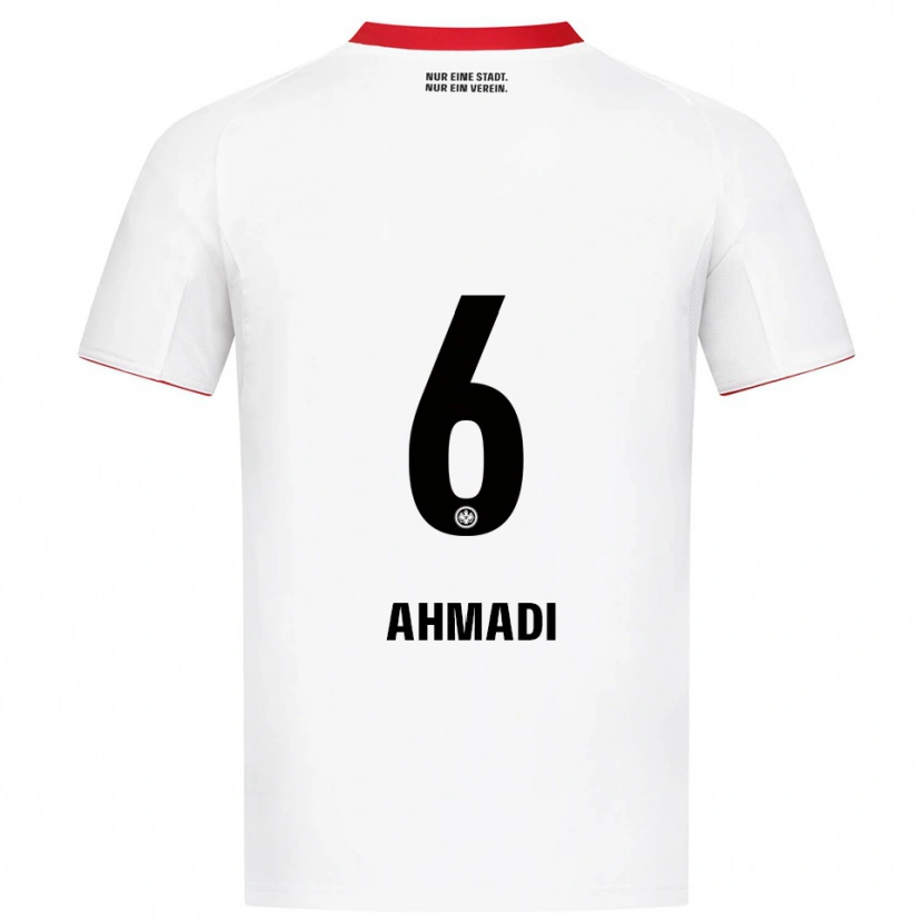 Danxen Kinder Shayan Ahmadi #6 Weiß Rot Auswärtstrikot Trikot 2025/26 T-Shirt Österreich