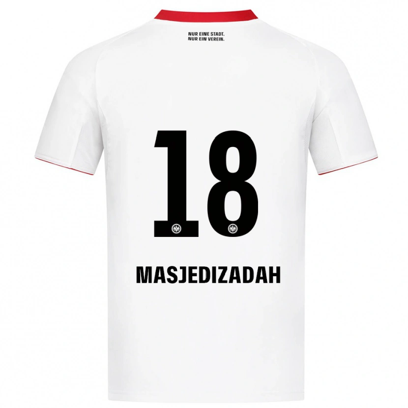 Danxen Kinder Abolfazl Masjedizadah #18 Weiß Rot Auswärtstrikot Trikot 2025/26 T-Shirt Österreich
