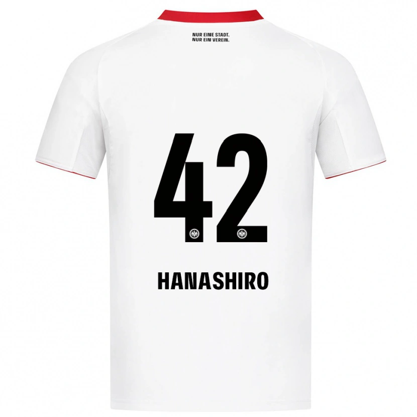 Danxen Kinder Rinto Hanashiro #42 Weiß Rot Auswärtstrikot Trikot 2025/26 T-Shirt Österreich