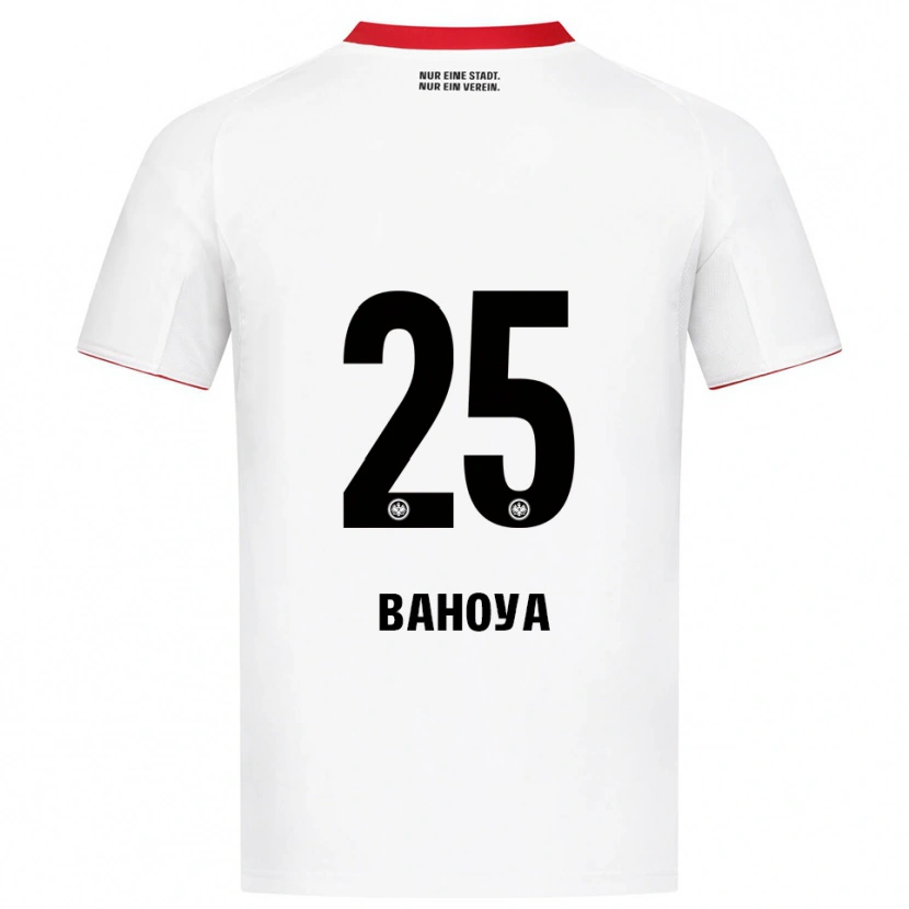 Danxen Kinder Paul Bahoya #25 Weiß Rot Auswärtstrikot Trikot 2025/26 T-Shirt Österreich