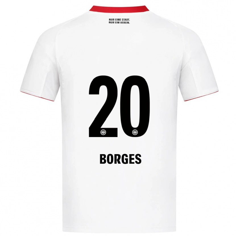 Danxen Kinder Gustavo Borges #20 Weiß Rot Auswärtstrikot Trikot 2025/26 T-Shirt Österreich