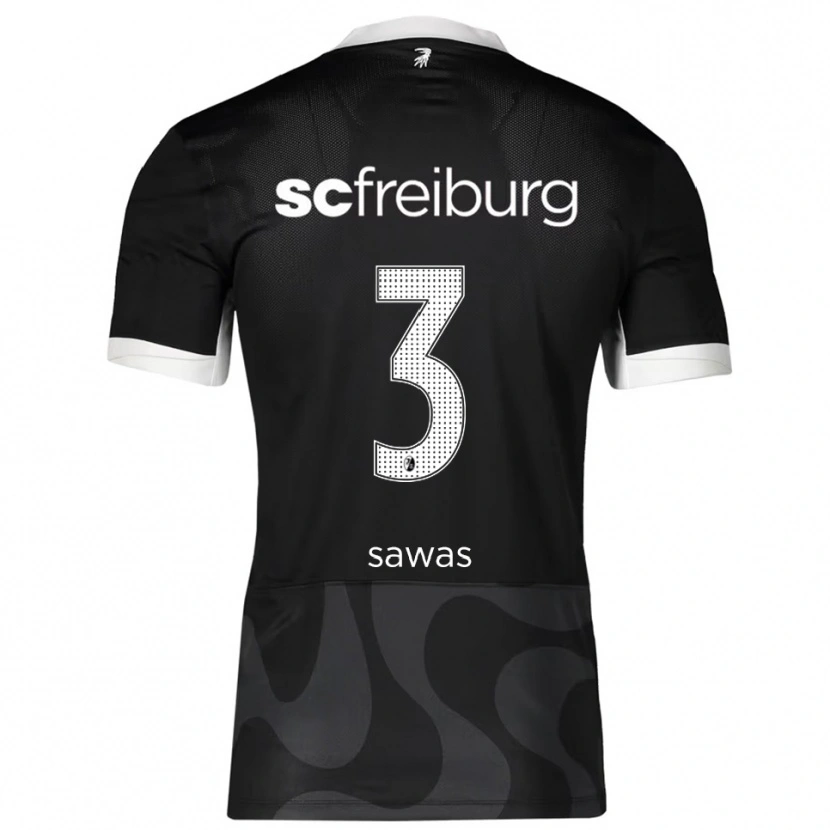 Danxen Kinder Leon Sawas #3 Schwarz Weiß Auswärtstrikot Trikot 2025/26 T-Shirt Österreich