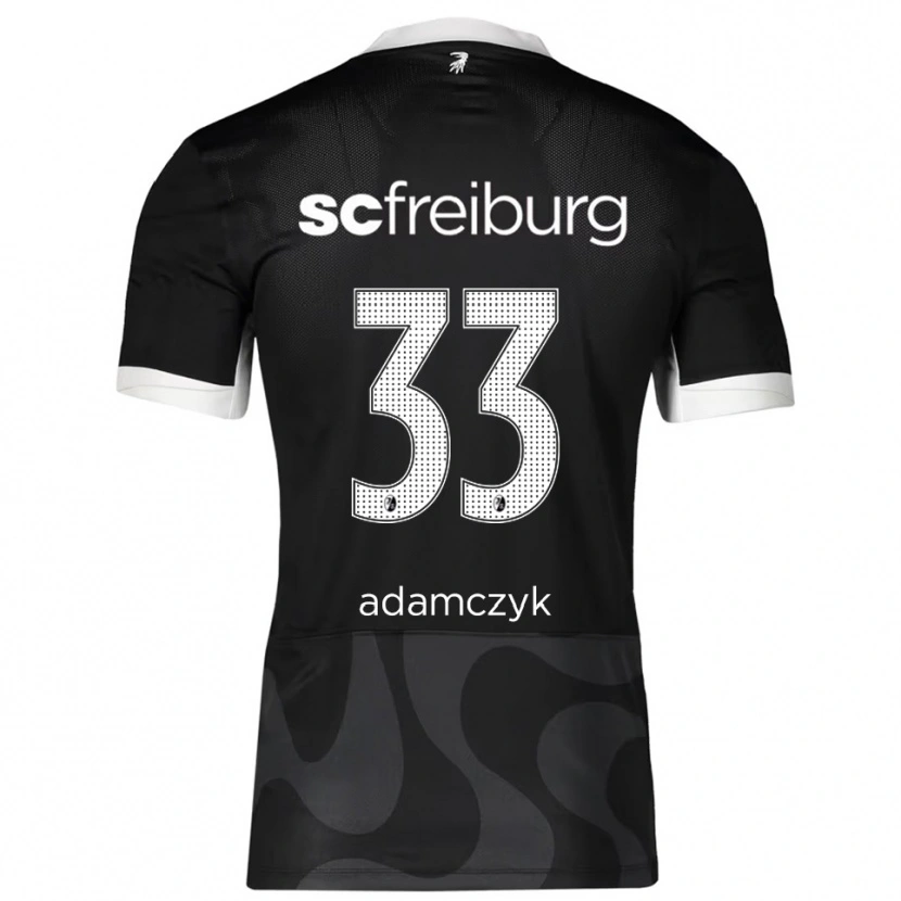 Danxen Kinder Rebecca Adamczyk #33 Schwarz Weiß Auswärtstrikot Trikot 2025/26 T-Shirt Österreich