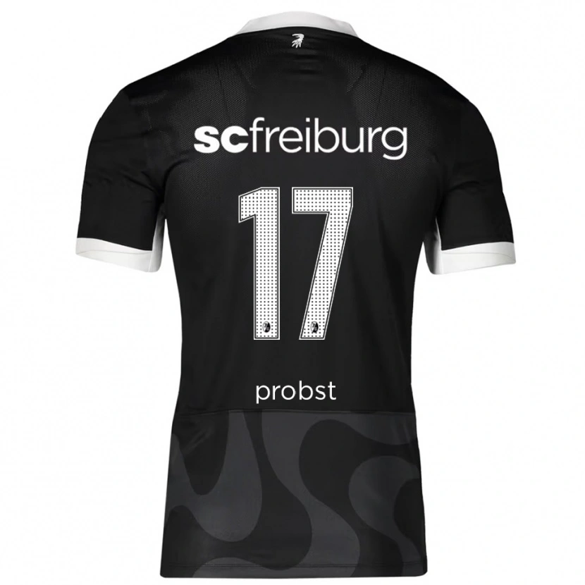 Danxen Kinder Steven Probst #17 Schwarz Weiß Auswärtstrikot Trikot 2025/26 T-Shirt Österreich