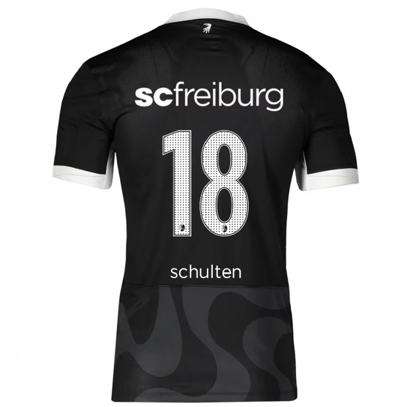 Danxen Kinder Luca Schulten #18 Schwarz Weiß Auswärtstrikot Trikot 2025/26 T-Shirt Österreich