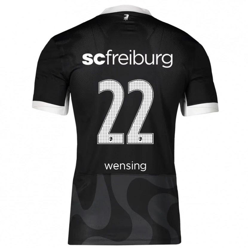 Danxen Kinder Luisa Wensing #22 Schwarz Weiß Auswärtstrikot Trikot 2025/26 T-Shirt Österreich