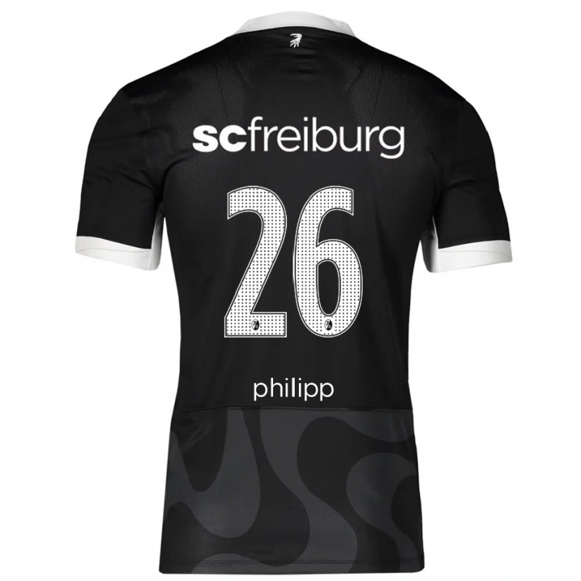 Danxen Kinder Maximilian Philipp #26 Schwarz Weiß Auswärtstrikot Trikot 2025/26 T-Shirt Österreich