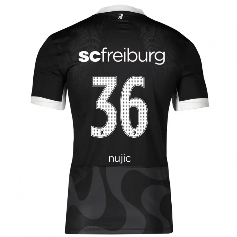 Danxen Kinder Luka Nujic #36 Schwarz Weiß Auswärtstrikot Trikot 2025/26 T-Shirt Österreich