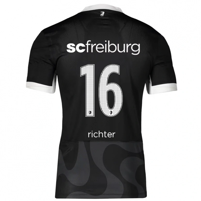 Danxen Kinder Tom Richter #16 Schwarz Weiß Auswärtstrikot Trikot 2025/26 T-Shirt Österreich