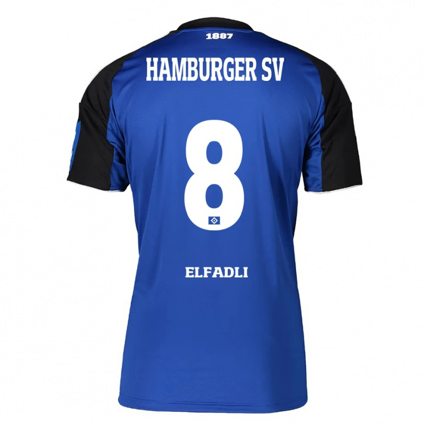 Danxen Kinder Daniel Elfadli #8 Blau Schwarz Auswärtstrikot Trikot 2025/26 T-Shirt Österreich