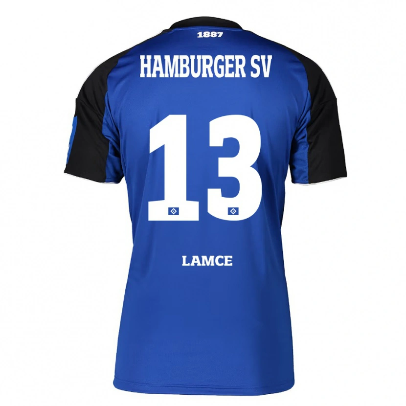 Danxen Kinder Benjamin Lamce #13 Blau Schwarz Auswärtstrikot Trikot 2025/26 T-Shirt Österreich