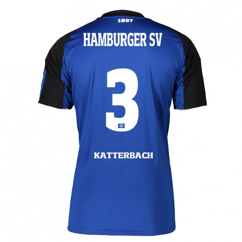 Danxen Kinder Noah Katterbach #3 Blau Schwarz Auswärtstrikot Trikot 2025/26 T-Shirt Österreich