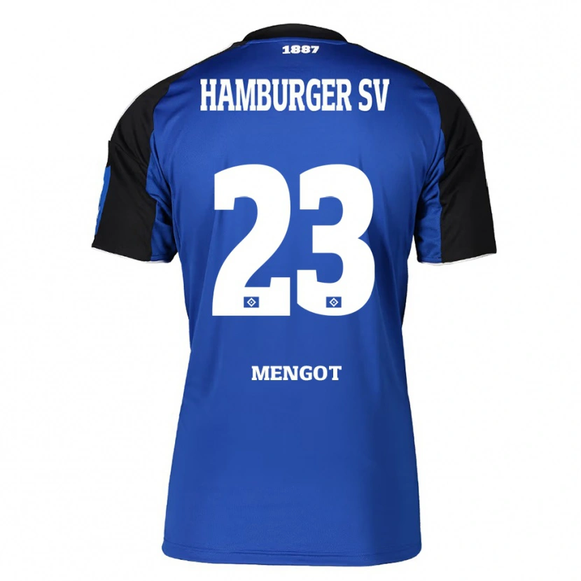 Danxen Kinder Ayukayoh Mengot #23 Blau Schwarz Auswärtstrikot Trikot 2025/26 T-Shirt Österreich