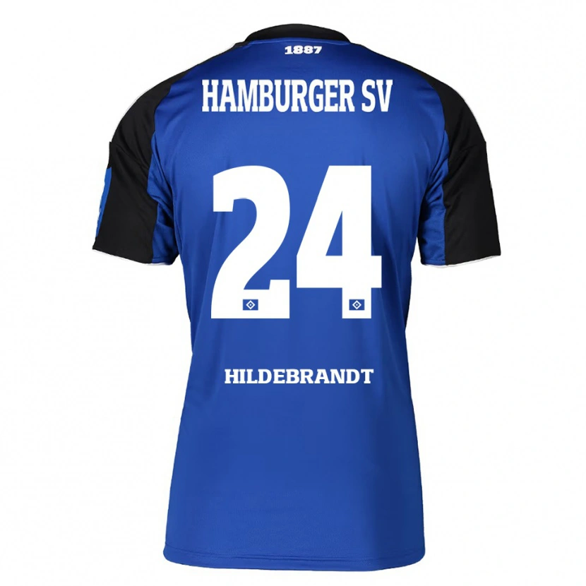 Danxen Kinder Tjark Hildebrandt #24 Blau Schwarz Auswärtstrikot Trikot 2025/26 T-Shirt Österreich