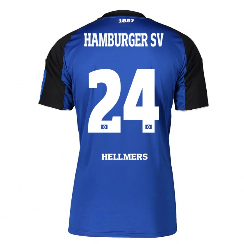 Danxen Kinder Maximilian Hellmers #24 Blau Schwarz Auswärtstrikot Trikot 2025/26 T-Shirt Österreich