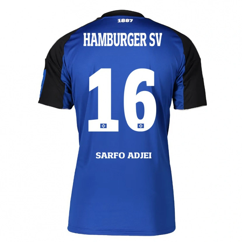 Danxen Kinder Maximilian Sarfo-Adjei #16 Blau Schwarz Auswärtstrikot Trikot 2025/26 T-Shirt Österreich