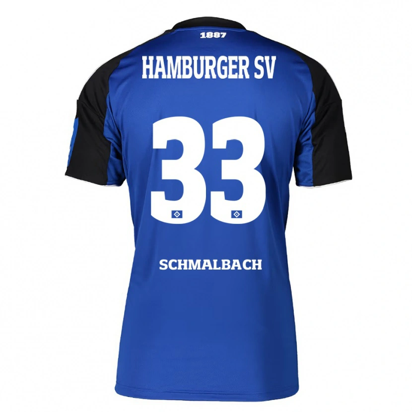Danxen Kinder Sebastian Schmalbach #33 Blau Schwarz Auswärtstrikot Trikot 2025/26 T-Shirt Österreich