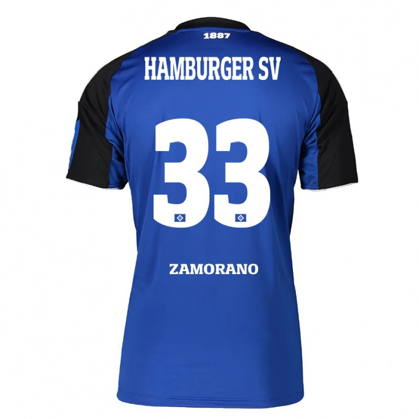 Danxen Kinder Jolina Zamorano #33 Blau Schwarz Auswärtstrikot Trikot 2025/26 T-Shirt Österreich