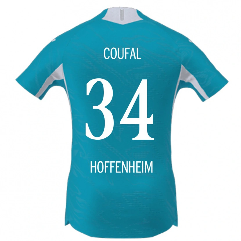 Danxen Kinder Vladimír Coufal #34 Himmelblau Auswärtstrikot Trikot 2025/26 T-Shirt Österreich