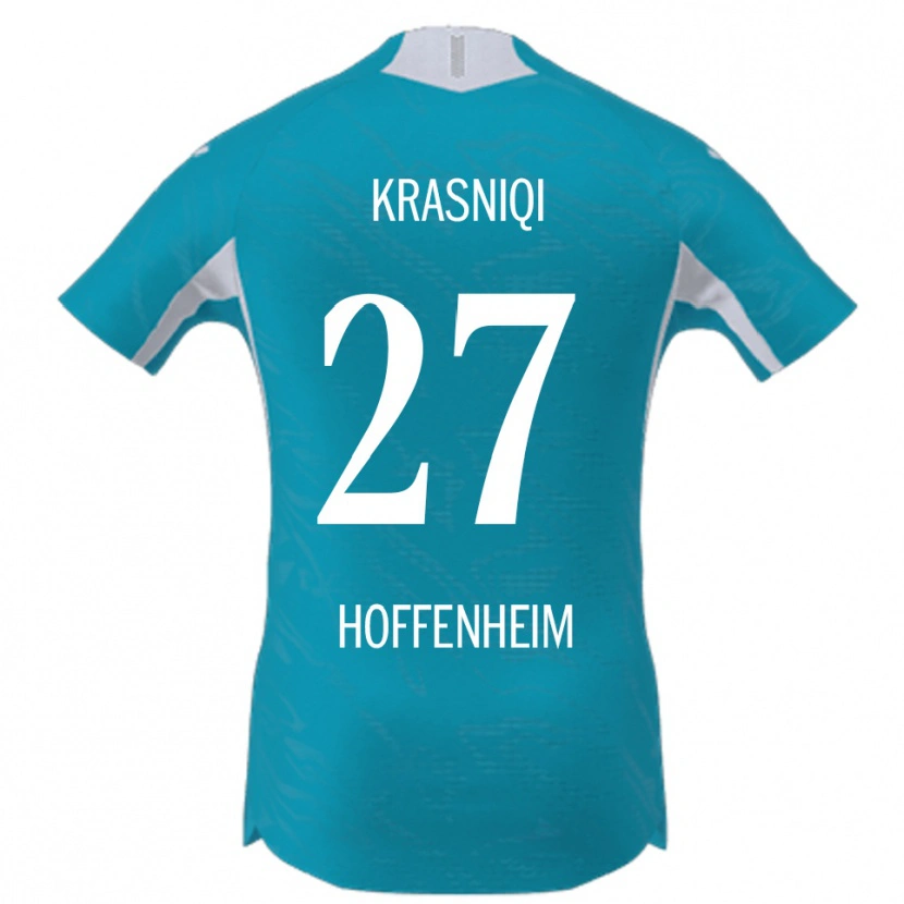 Danxen Kinder Leonard Krasniqi #27 Himmelblau Auswärtstrikot Trikot 2025/26 T-Shirt Österreich