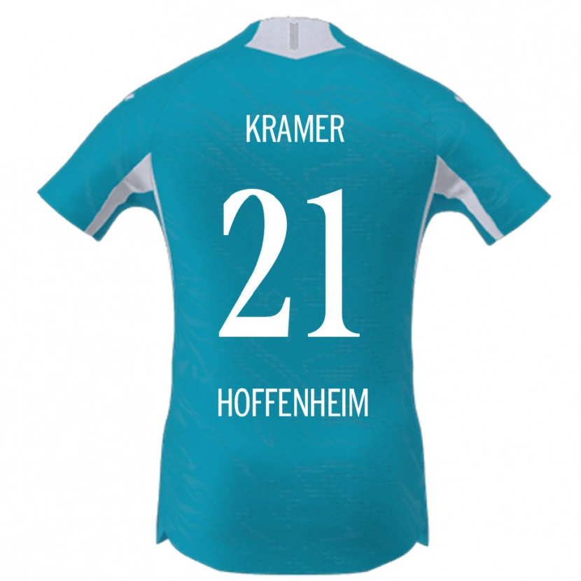 Danxen Kinder Emil Kramer #21 Himmelblau Auswärtstrikot Trikot 2025/26 T-Shirt Österreich