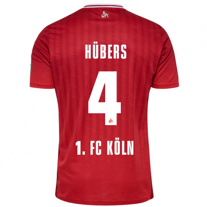 Danxen Kinder Timo Hübers #4 Rot Weiß Auswärtstrikot Trikot 2025/26 T-Shirt Österreich