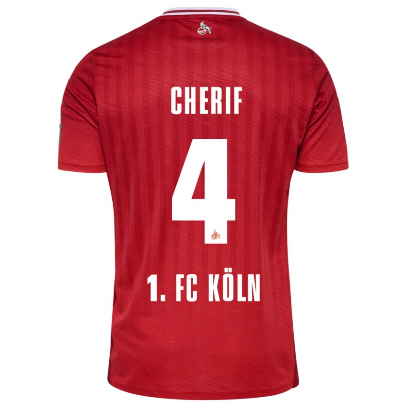 Danxen Kinder Hamed Cherif #4 Rot Weiß Auswärtstrikot Trikot 2025/26 T-Shirt Österreich