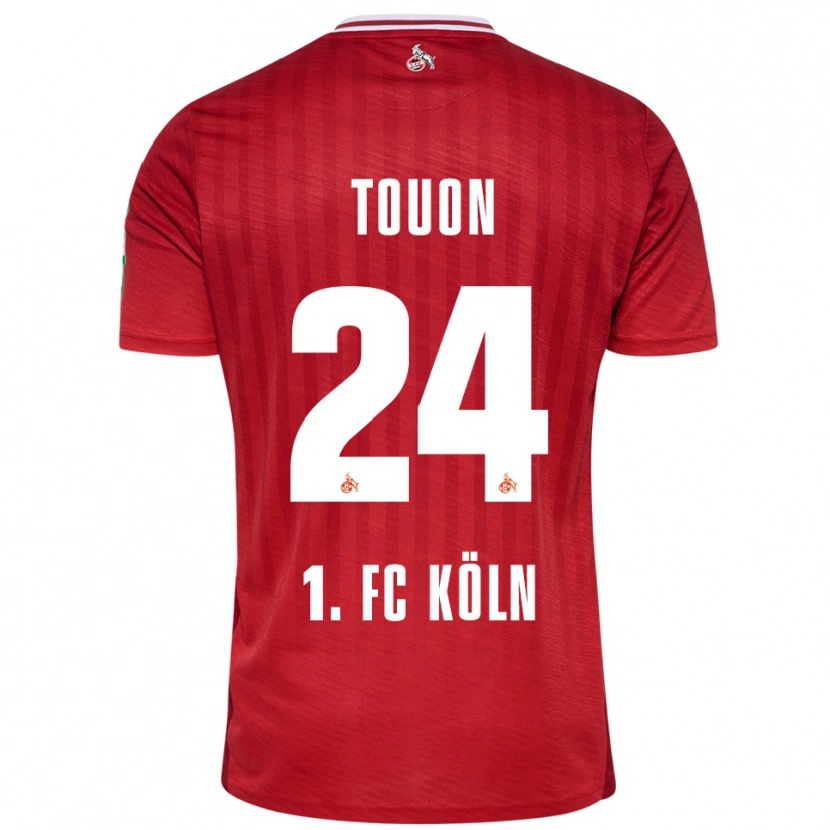 Danxen Kinder Ella Touon #24 Rot Weiß Auswärtstrikot Trikot 2025/26 T-Shirt Österreich