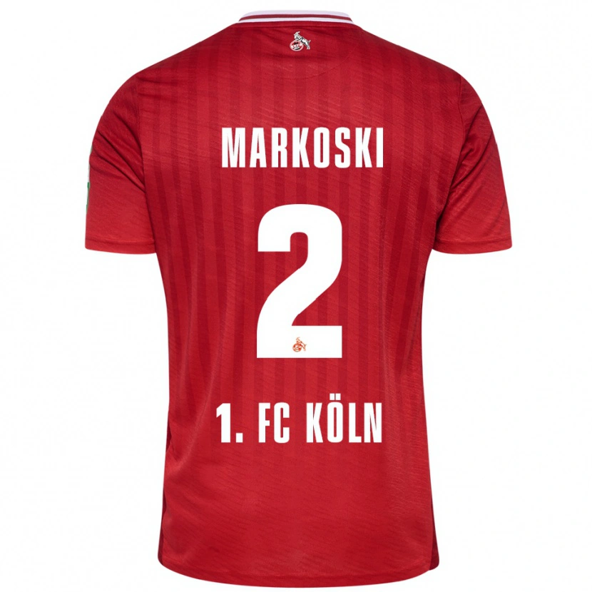 Danxen Kinder Kristian Markoski #2 Rot Weiß Auswärtstrikot Trikot 2025/26 T-Shirt Österreich