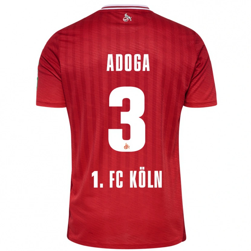 Danxen Kinder Brian Adoga #3 Rot Weiß Auswärtstrikot Trikot 2025/26 T-Shirt Österreich