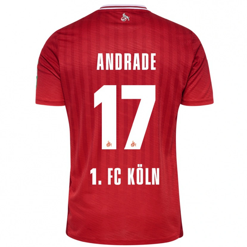 Danxen Kinder Lydia Andrade #17 Rot Weiß Auswärtstrikot Trikot 2025/26 T-Shirt Österreich