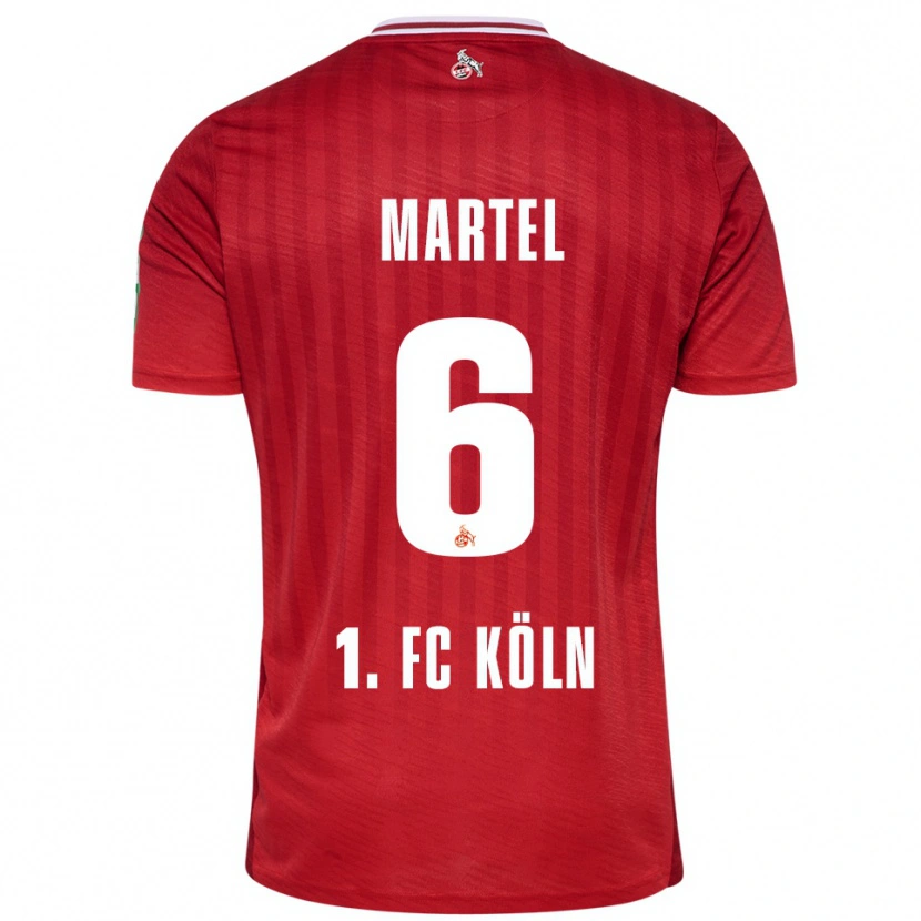 Danxen Kinder Eric Martel #6 Rot Weiß Auswärtstrikot Trikot 2025/26 T-Shirt Österreich
