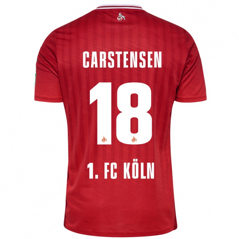 Danxen Kinder Rasmus Carstensen #18 Rot Weiß Auswärtstrikot Trikot 2025/26 T-Shirt Österreich