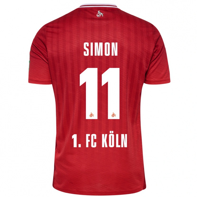 Danxen Kinder Josias Simon #11 Rot Weiß Auswärtstrikot Trikot 2025/26 T-Shirt Österreich