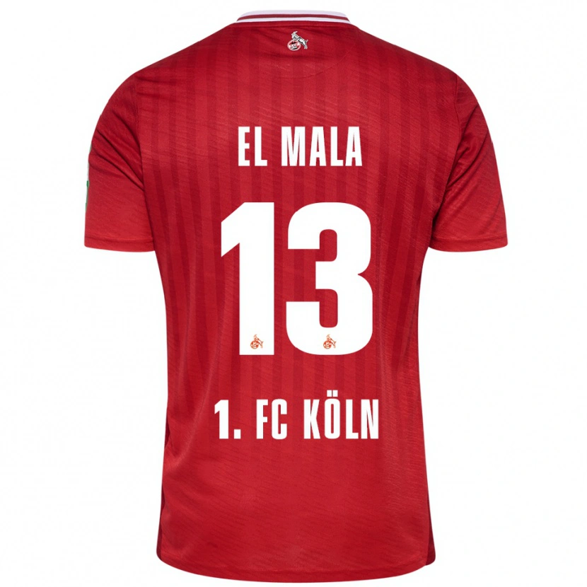 Danxen Kinder Said El Mala #13 Rot Weiß Auswärtstrikot Trikot 2025/26 T-Shirt Österreich
