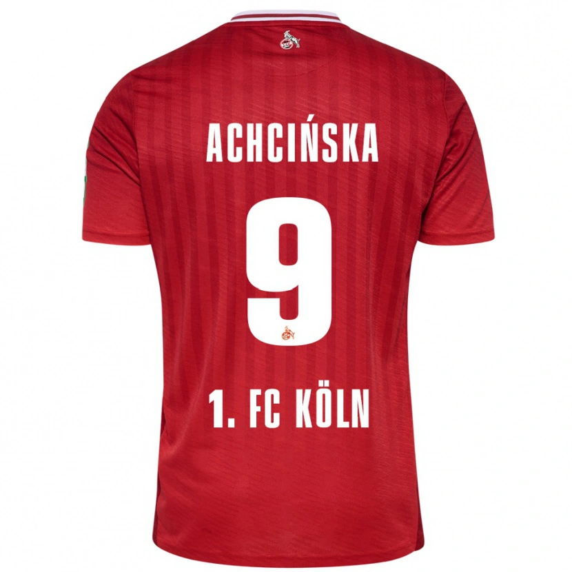 Danxen Kinder Adriana Achcińska #9 Rot Weiß Auswärtstrikot Trikot 2025/26 T-Shirt Österreich