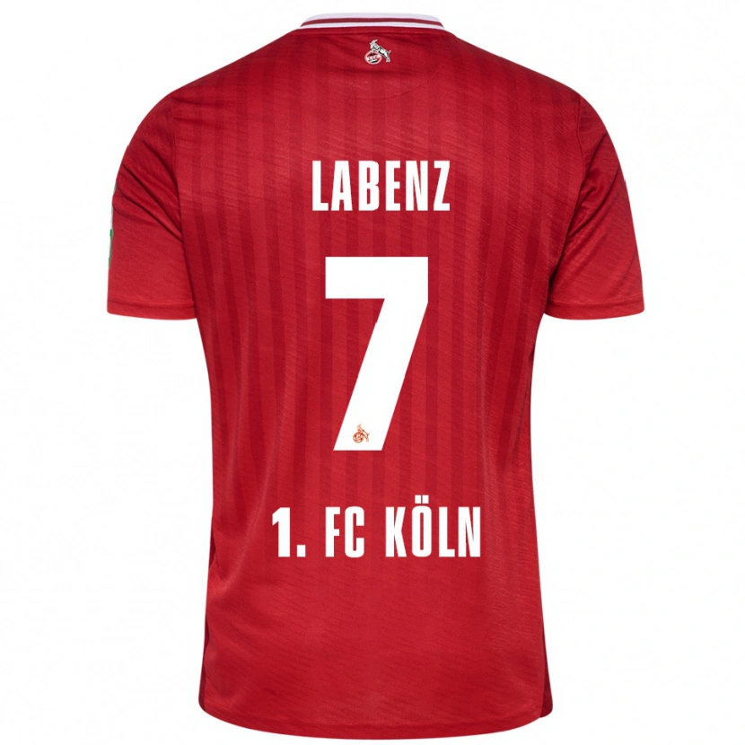 Danxen Kinder Luiz Labenz #7 Rot Weiß Auswärtstrikot Trikot 2025/26 T-Shirt Österreich