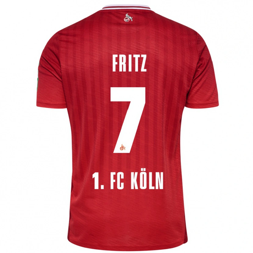 Danxen Kinder Johannes Fritz #7 Rot Weiß Auswärtstrikot Trikot 2025/26 T-Shirt Österreich