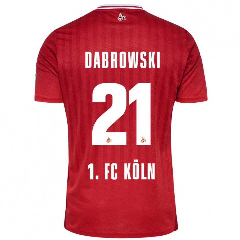 Danxen Kinder Luc Dabrowski #21 Rot Weiß Auswärtstrikot Trikot 2025/26 T-Shirt Österreich