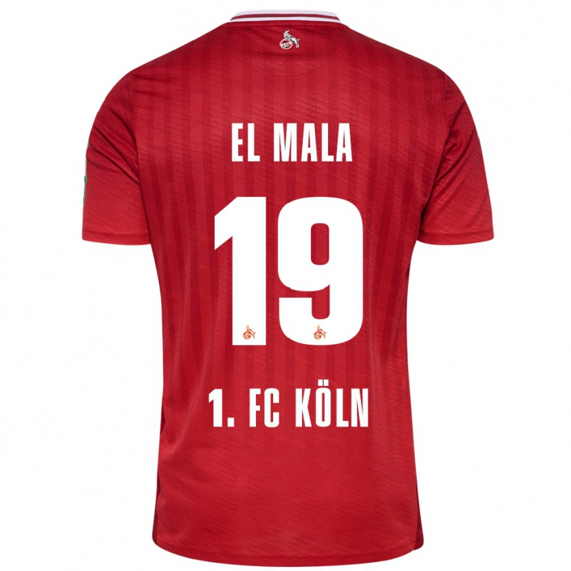 Danxen Kinder Malek El Mala #19 Rot Weiß Auswärtstrikot Trikot 2025/26 T-Shirt Österreich