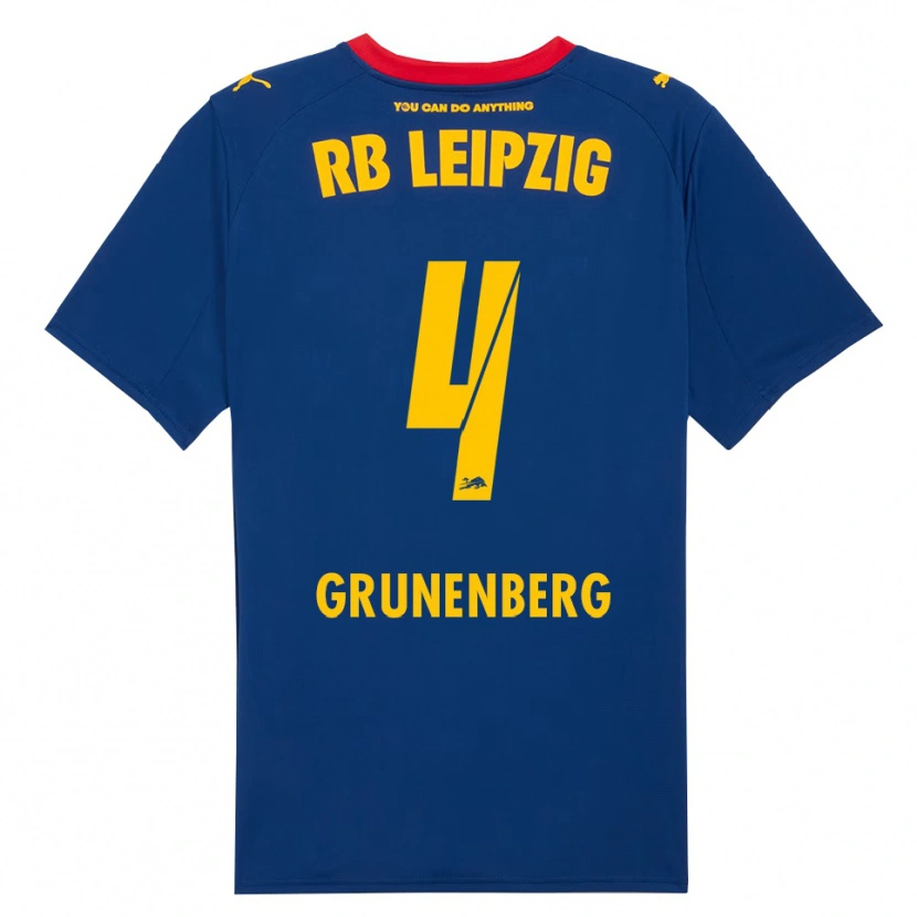 Danxen Kinder Rucy Grunenberg #4 Marineblau Rot Auswärtstrikot Trikot 2025/26 T-Shirt Österreich