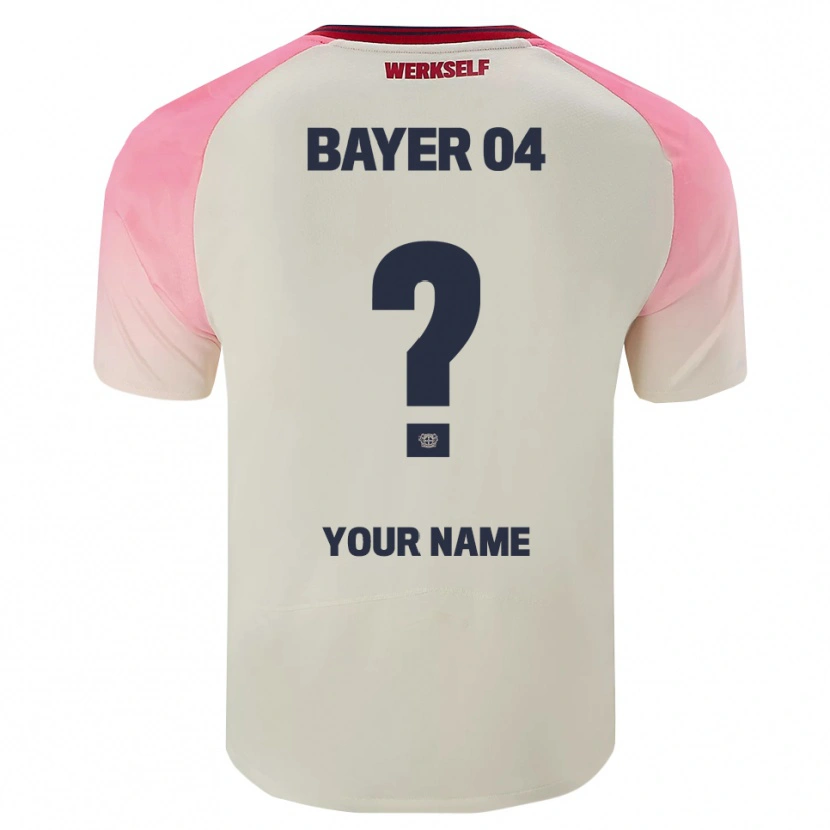 Danxen Kinder Ihren Namen #0 Pink Cremeweiß Auswärtstrikot Trikot 2025/26 T-Shirt Österreich