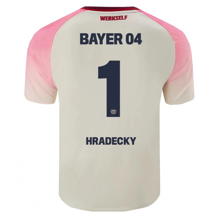 Danxen Kinder Lukas Hradecky #1 Pink Cremeweiß Auswärtstrikot Trikot 2025/26 T-Shirt Österreich