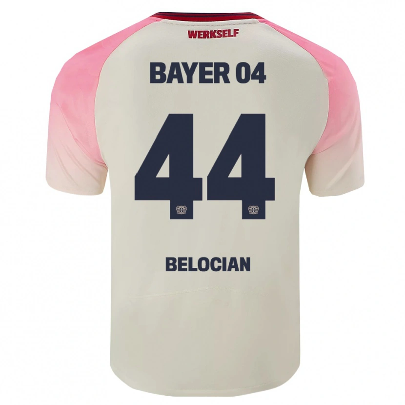 Danxen Kinder Jeanuël Belocian #44 Pink Cremeweiß Auswärtstrikot Trikot 2025/26 T-Shirt Österreich