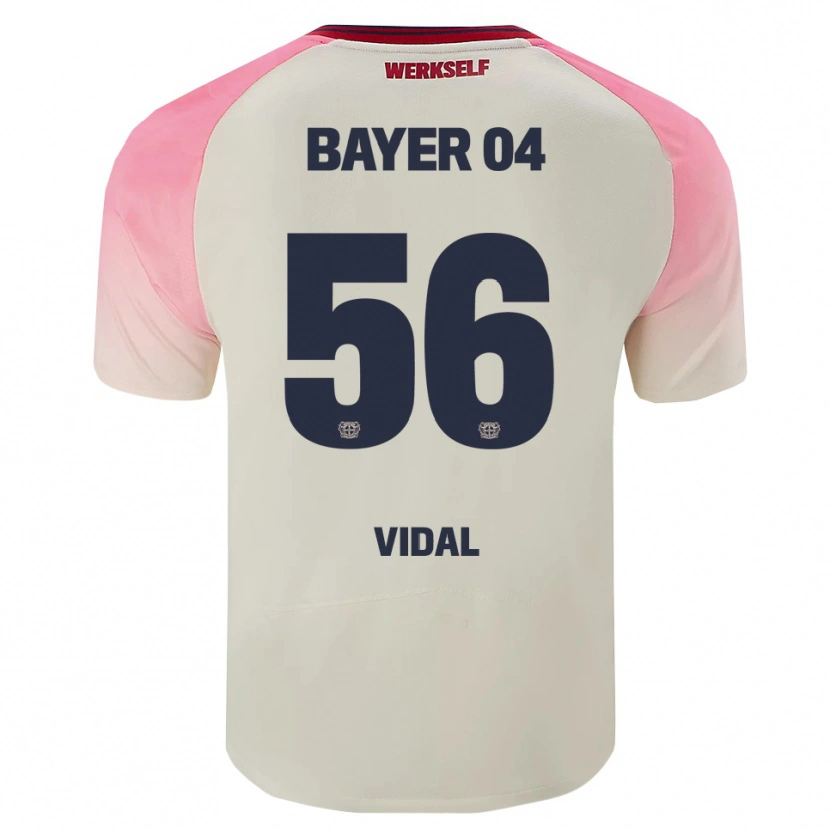 Danxen Kinder Juliette Vidal #56 Pink Cremeweiß Auswärtstrikot Trikot 2025/26 T-Shirt Österreich