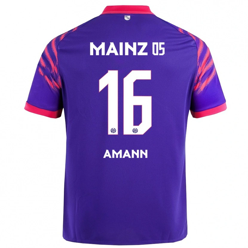Danxen Kinder Jason Amann #16 Marineblau Pink Auswärtstrikot Trikot 2025/26 T-Shirt Österreich