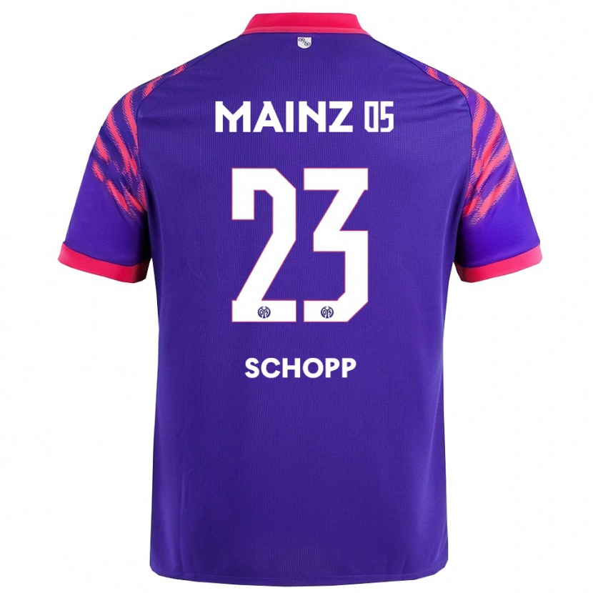 Danxen Kinder Konstantin Schopp #23 Marineblau Pink Auswärtstrikot Trikot 2025/26 T-Shirt Österreich